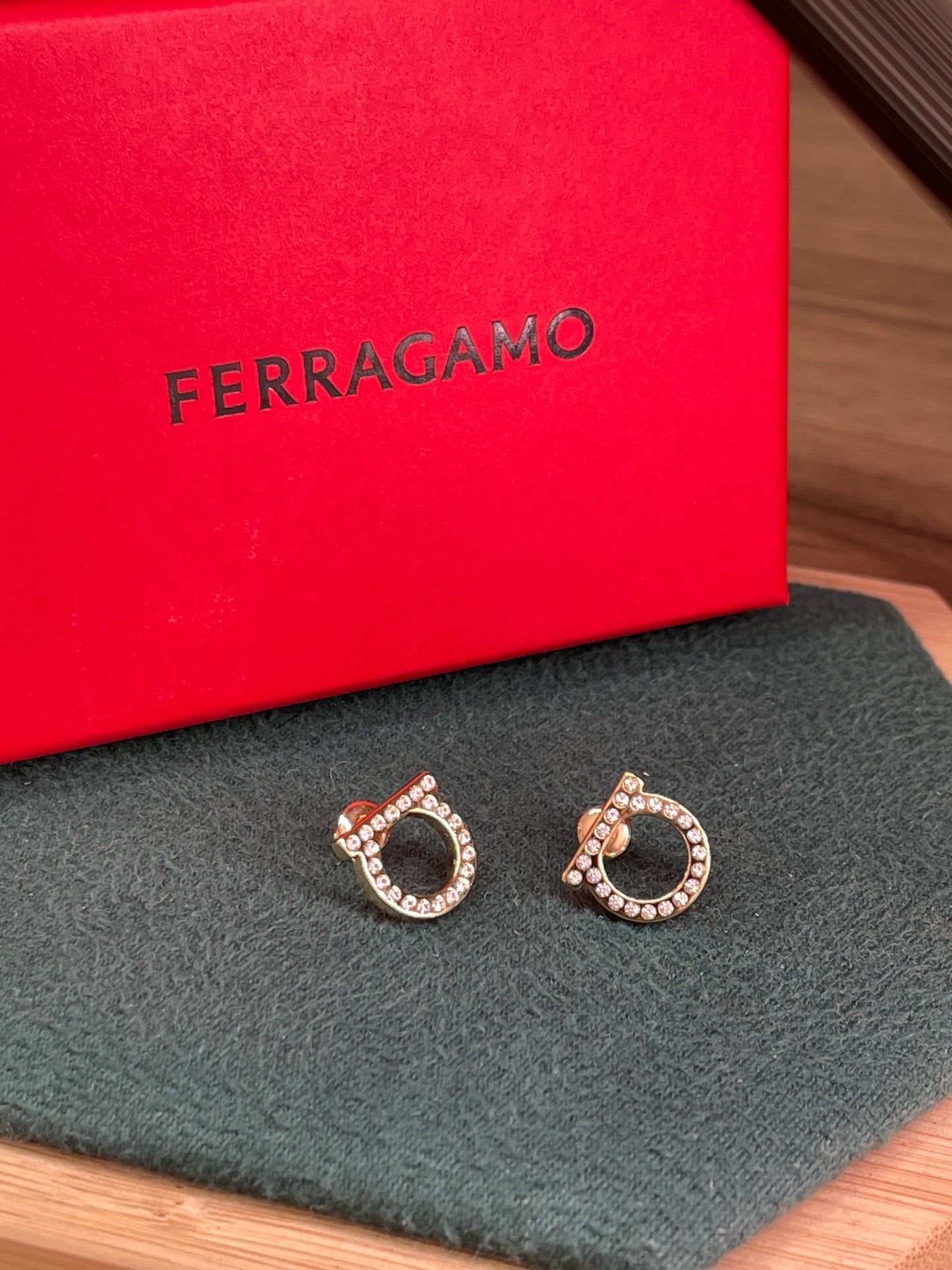 Aretes Gancino grandes con cristales