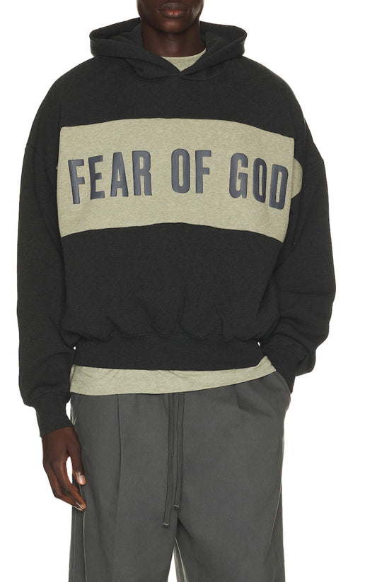 Cropped Relaxed Panelled Hoodie / Hombre
