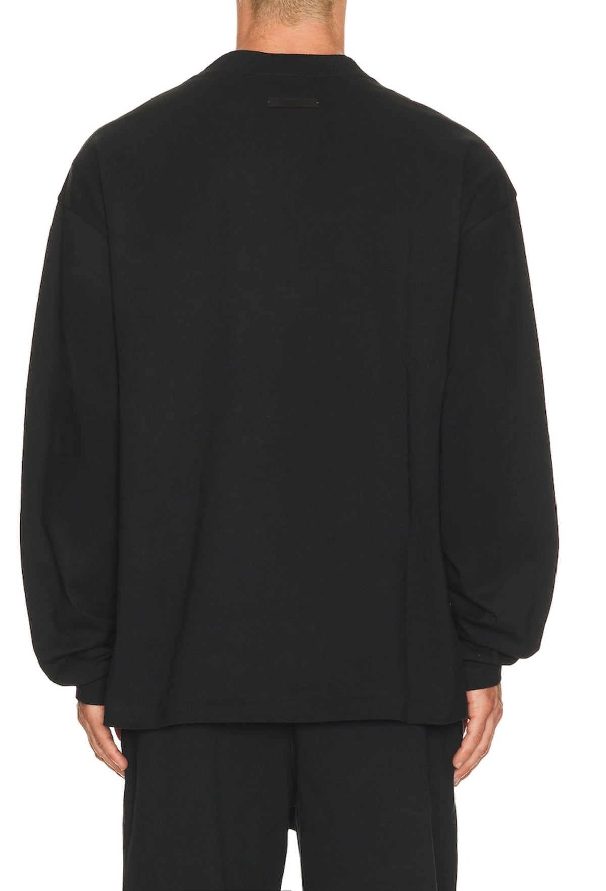 Classic Fit Long Sleeve T-Shirt in Vintage Black / White / Hombre
