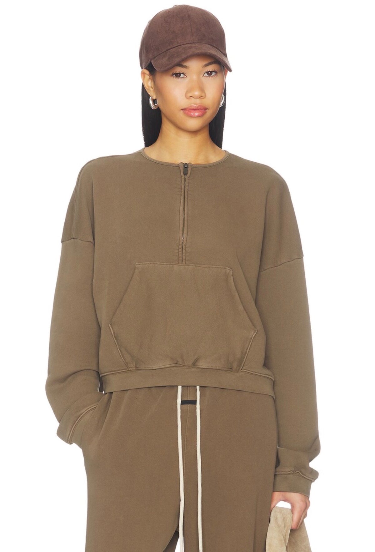 Relaxed Half Zip Sweater / Mujer