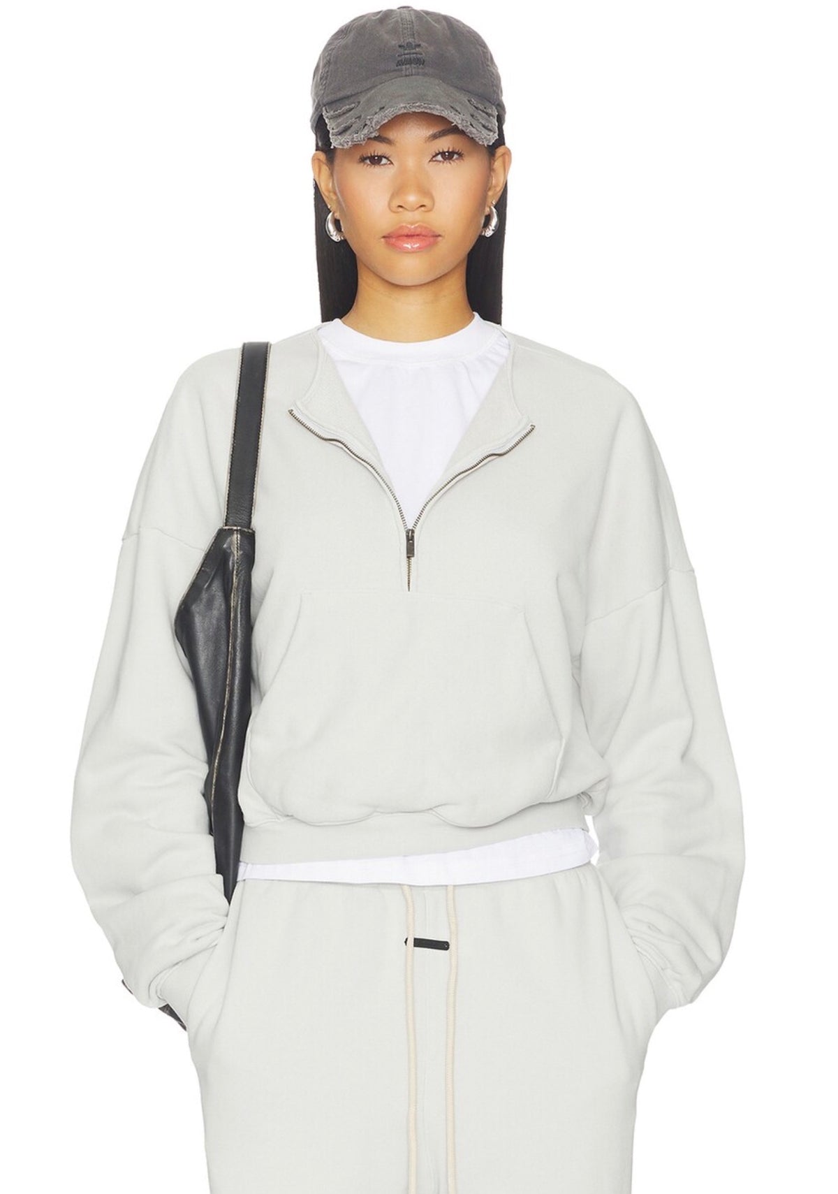 Relaxed Half Zip Sweater / Mujer
