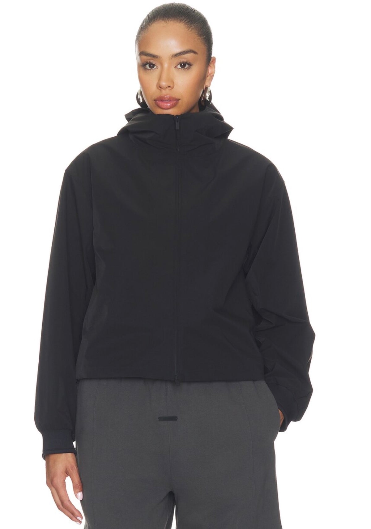 Full Zip Hooded Anorak Jacket/ Mujer